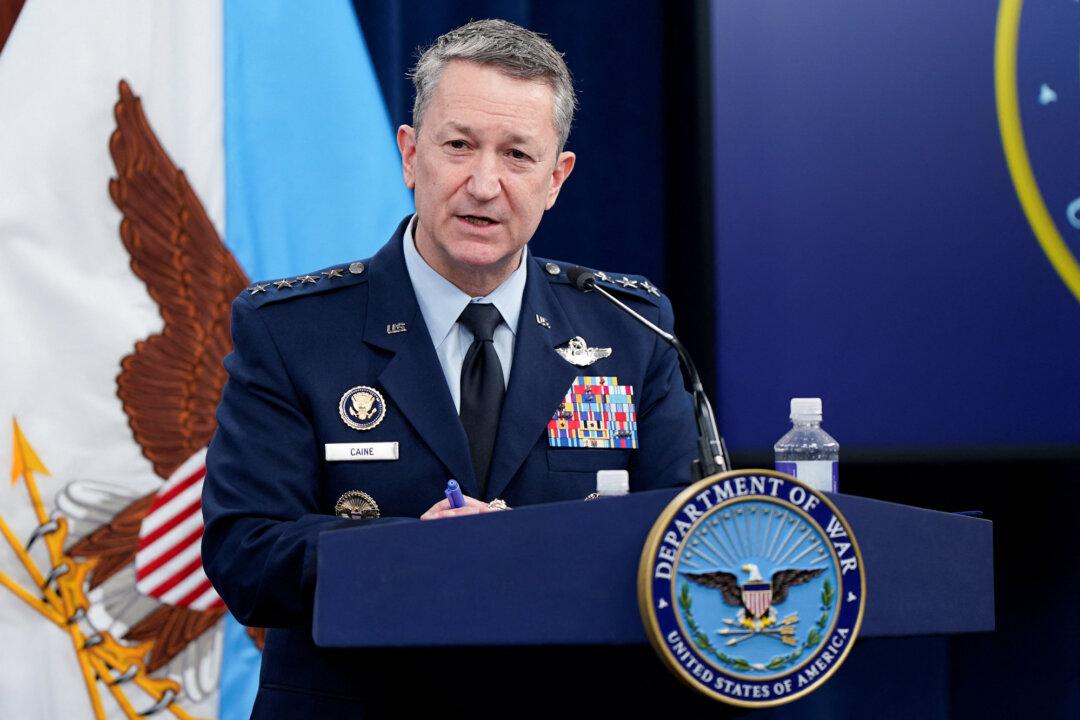 Joint Chiefs of Staff Chair Gen. Dan Caine holds a briefing about the U.S.–Israeli conflict with Iran, at the Pentagon in Washington on March 2, 2026. (Elizabeth Frantz/Reuters)