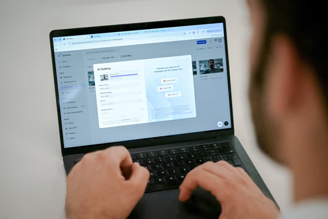 A man uses artificial intelligence software on a laptop in central London on July 2, 2025. In early August, the UK's AI Safety and Security Institute released a report describing a similar cybersecurity incident involving OpenAI and Anthropic AI models. (Justin Tallis/AFP via Getty Images)