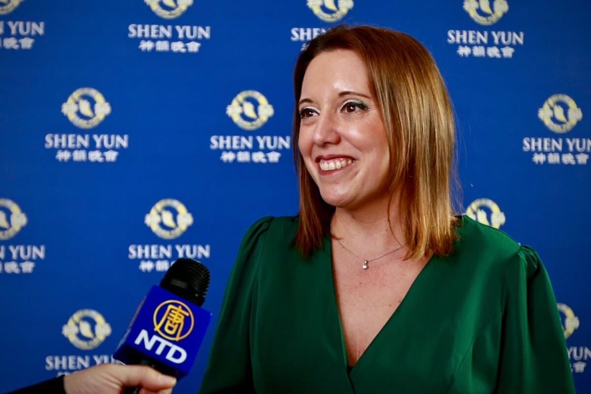 Noelia Císcar Martínez enjoyed Shen Yun’s evening performance at the Palau de les Arts in Valencia, Spain, on March 9, 2026. (NTD)