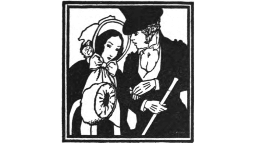 The title illustration of "O Genteel Lady!" (Public Domain)