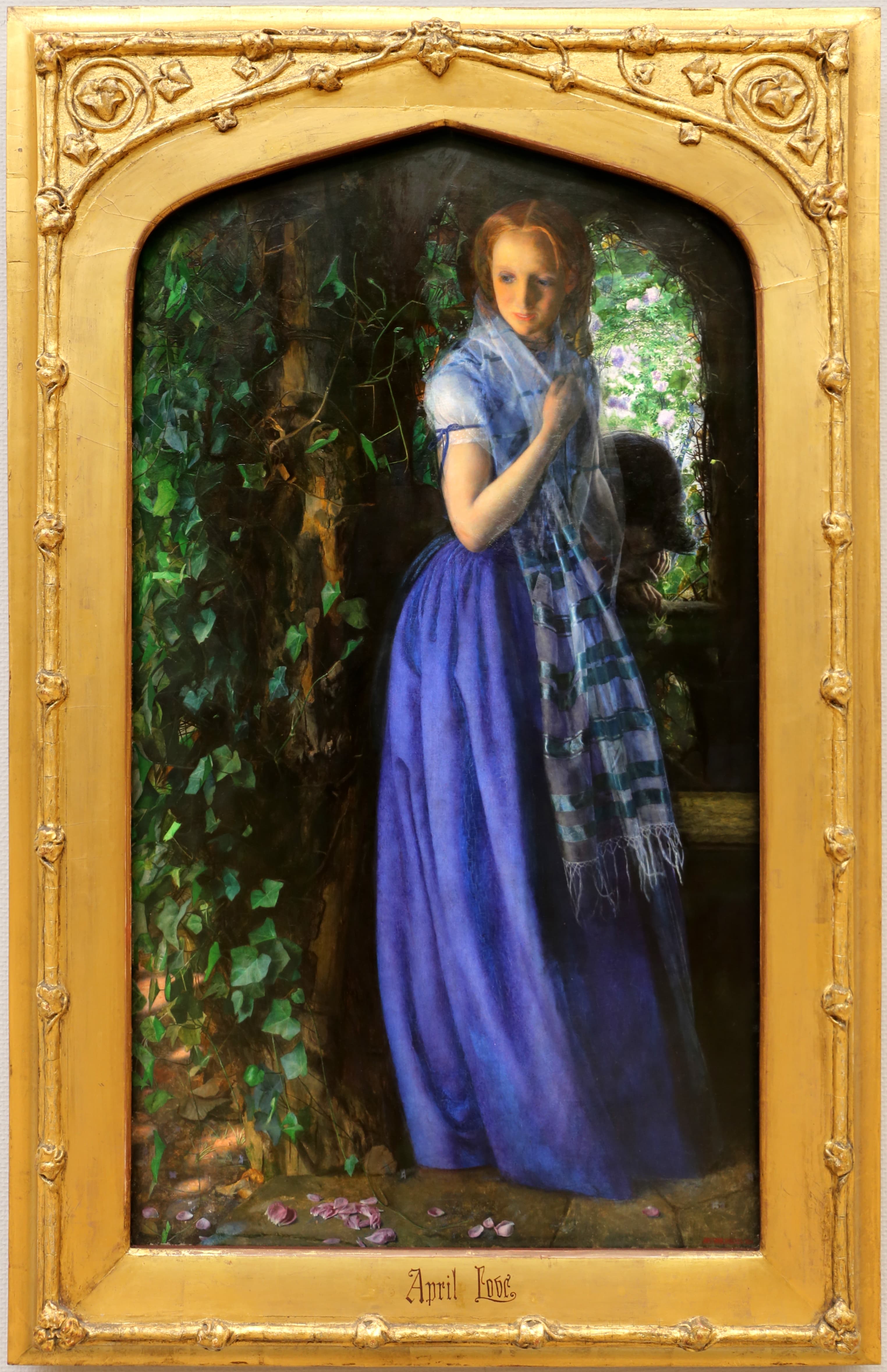 "April Love," 1855–1856, by Arthur Hughes. Oil on canvas. Tate Museum, London. (<a title="User:Sailko" href="https://commons.wikimedia.org/wiki/User:Sailko">Sailko</a>/<a title="Category:CC-BY-3.0" href="https://commons.wikimedia.org/wiki/Category:CC-BY-3.0">CC-BY-3.0</a>)