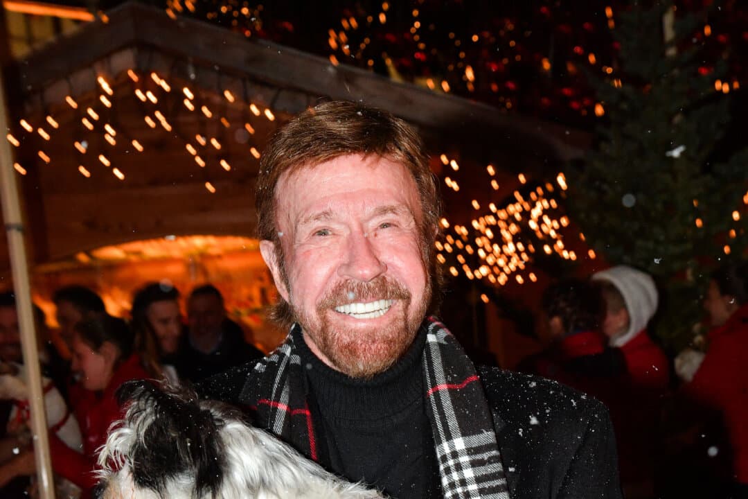 Actor Chuck Norris during the Gut Aiderbichl Christmas Market opening in Henndorf am Wallersee, Austria, on Nov. 12, 2019. (Hannes Magerstaedt/Getty Images)