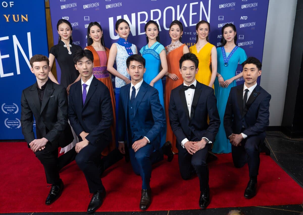 Shen Yun dancers attend the world premiere of "Unbroken: The Untold Story of Shen Yun" at AMC Lincoln Square in New York City on March 24, 2026. (Samira Bouaou/The Epoch Times)