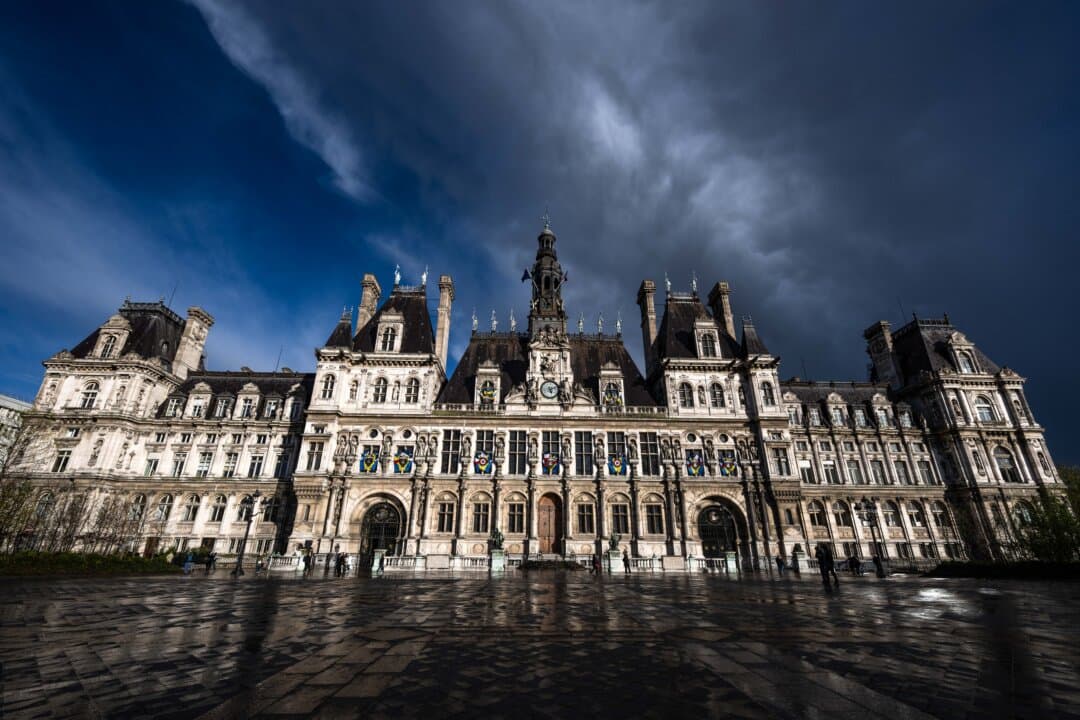 The Hotel de Ville in Paris on March 25, 2026. (Blanca Cruz/AFP via Getty Images)