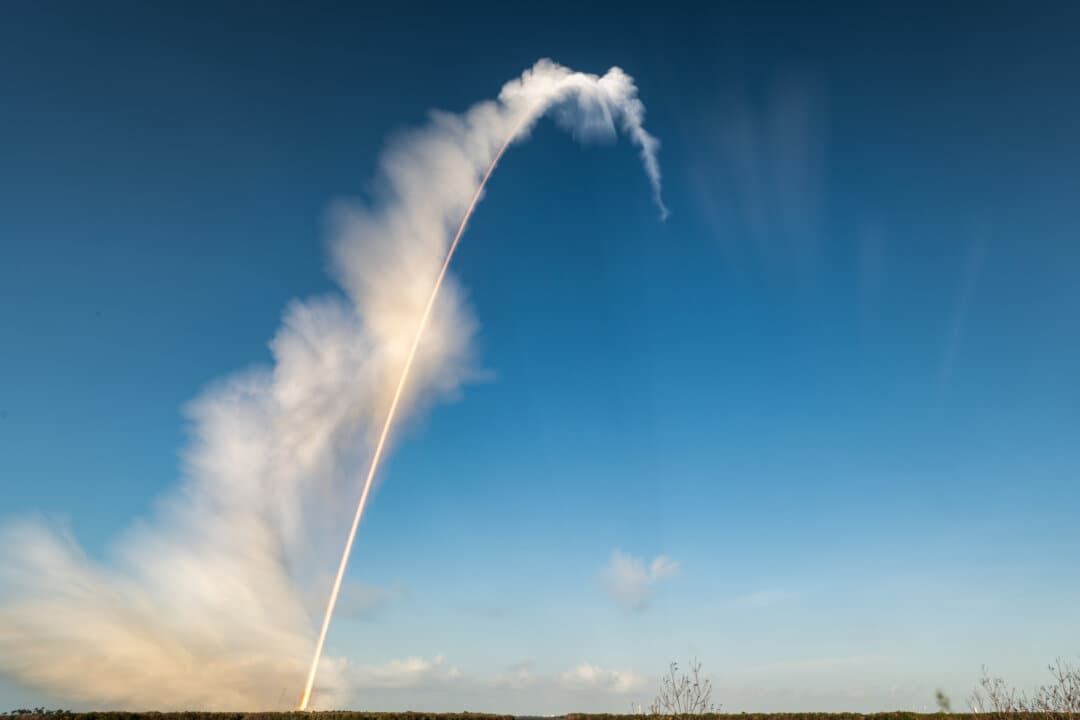 NASA’s Space Launch System rocket carrying the Orion spacecraft with NASA astronauts Reid Wiseman, commander; Victor Glover, pilot; Christina Koch, mission specialist; and Canadian Space Agency astronaut Jeremy Hansen, mission specialist; onboard launches on the Artemis II mission from Launch Complex 39B at NASA’s Kennedy Space Center in Cape Canaveral, Fla., on April 1, 2026. (Keegan Barber/NASA via Getty Images)