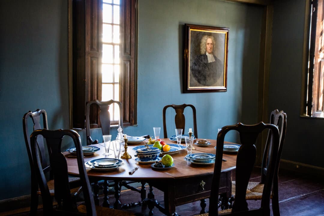 The Hancock-Clarke House in Lexington, Mass., on April 9, 2026. John Hancock and Samuel Adams were staying at the house, which was the home of the Rev. Jonas Clarke, when Paul Revere arrived with his warning. (Samira Bouaou/The Epoch Times)