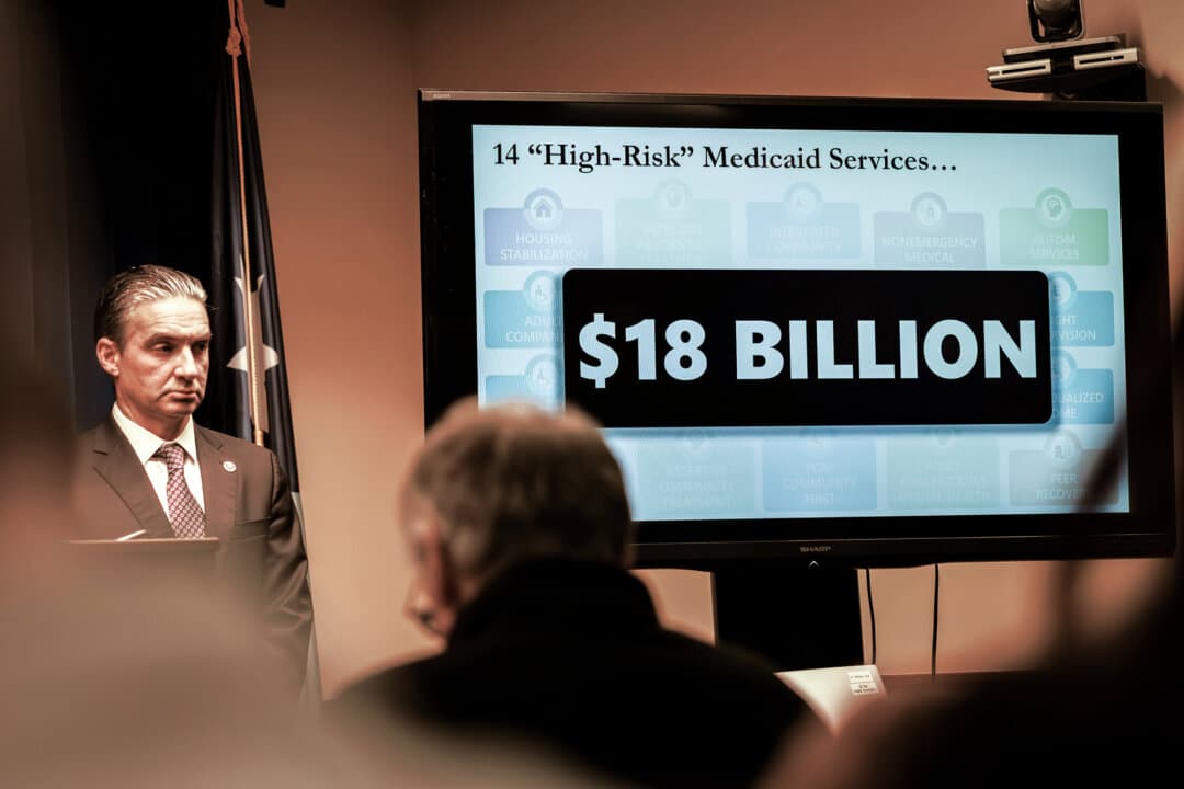 U.S. Attorney's Office officials speak at a news conference inside the U.S. Courthouse in Minneapolis on Dec. 18, 2025. (Kerem Yücel/Minnesota Public Radio via AP)