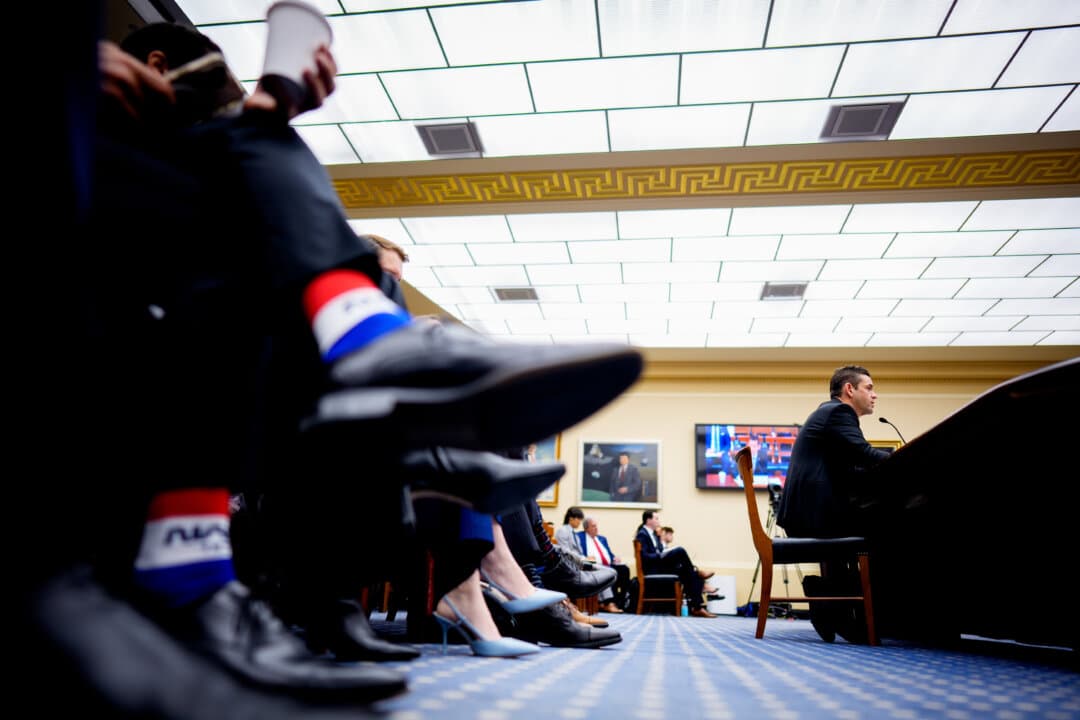 NASA Administrator Jared Isaacman speaks during a House Science, Space, and Technology Committee hearing on Capitol Hill in Washington on April 22, 2026. Isaacman is testifying on President Donald Trump's fiscal 2027 budget request. (Andrew Harnik/Getty Images)