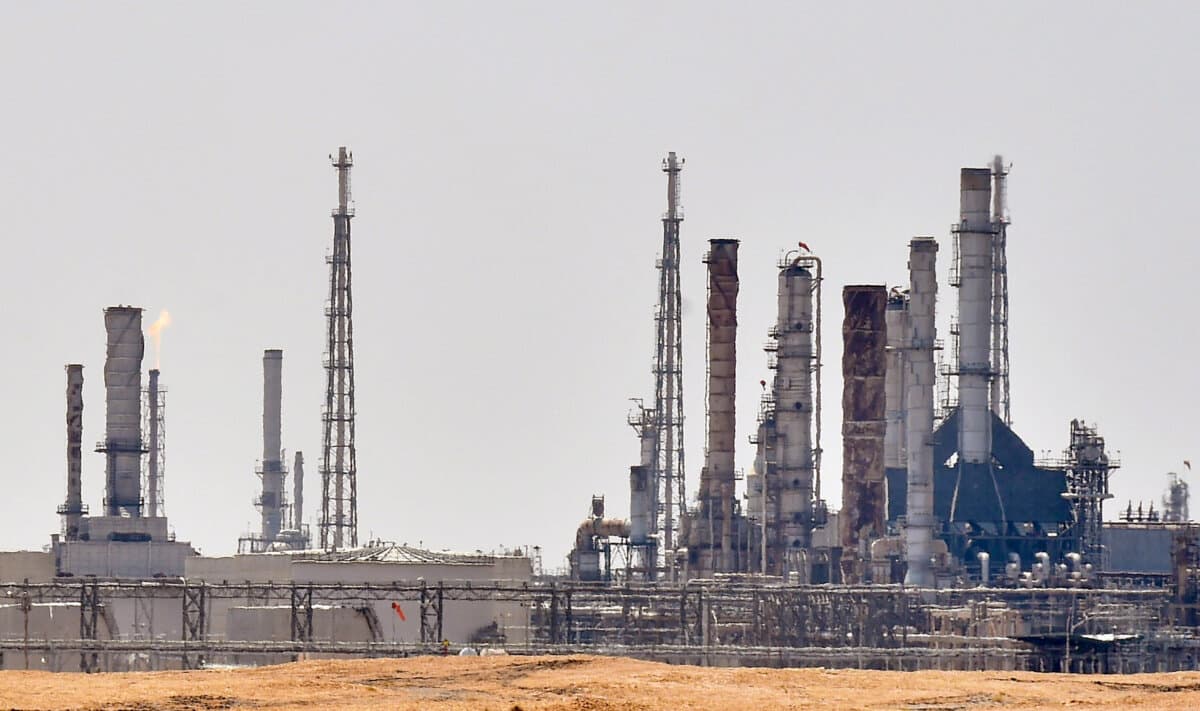 Aramco oil facility near al-Khurj area, just south of the Saudi capital Riyadh, on Sept. 15, 2019. (Fayez Nureldine /AFP via Getty Images)