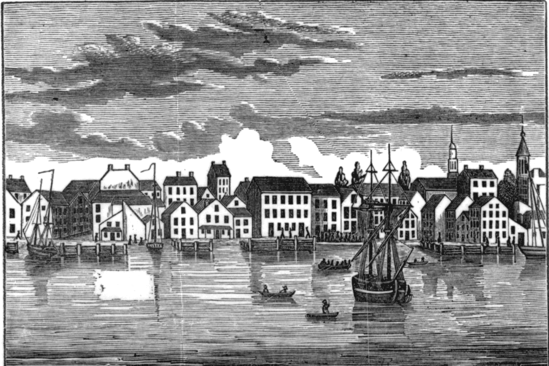 A ship of slaves at the Alexandria, Va., waterfront (then part of Washington) in 1836. After Alexandria joined Virginia, the slave trade continued even as the remaining district outlawed it. (American Anti-Slavery Society/Public Domain)