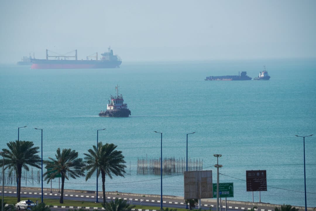 Boats navigate the sea in the Strait of Hormuz near Qeshm Island, Iran, on April 28, 2026. The Trump administration is trying to negotiate a deal with Iran amid a rolling ceasefire, but it rejected Iran’s last offer and continues to blockade Iran’s ports. (Asghar Besharati/Getty Images)