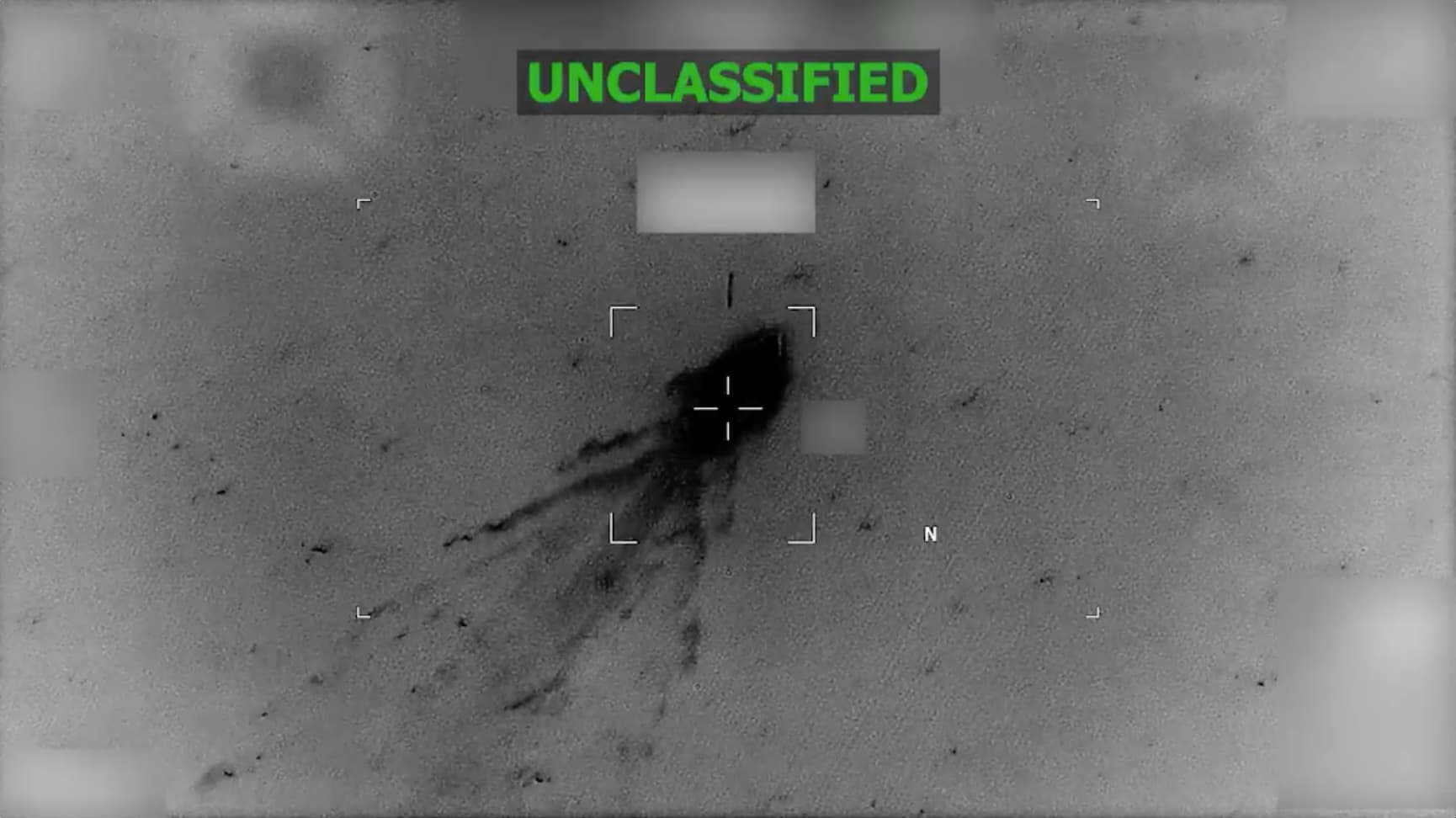 A suspected drug vessel struck by U.S. forces in the Eastern Pacific, killing two, on May 8, 2026. (U.S. Southern Command)