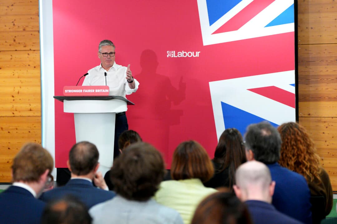 UK Prime Minister Keir Starmer gives a speech at Coin Street Community Centre in London on May 11, 2026. Starmer is making a major speech in a bid to secure his premiership, following the losses the Labour Party suffered in last week’s elections. (Carl Court/Getty Images)