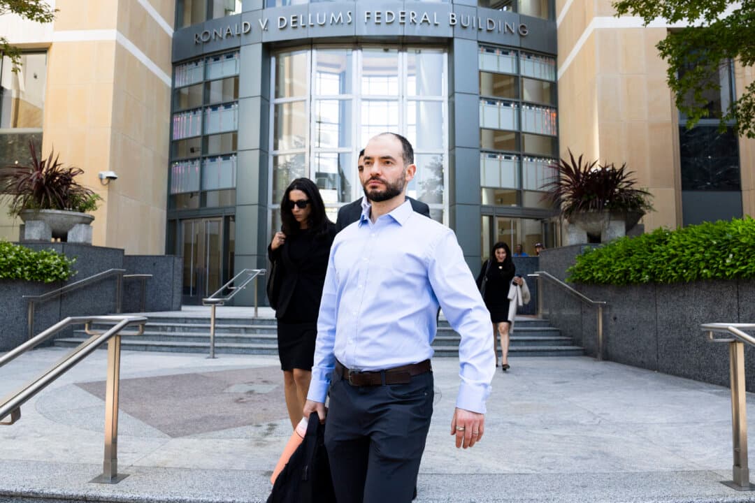 OpenAI co-founder Ilya Sutskever departs court at the Ronald V. Dellums Federal Building in Oakland, Calif., on May 11, 2026. Elon Musk is suing OpenAI and its CEO, Sam Altman, after Musk invested in the tech firm, believing it would be a nonprofit, but was allegedly deceived after OpenAI was turned into a for-profit company. (Benjamin Fanjoy/Getty Images)