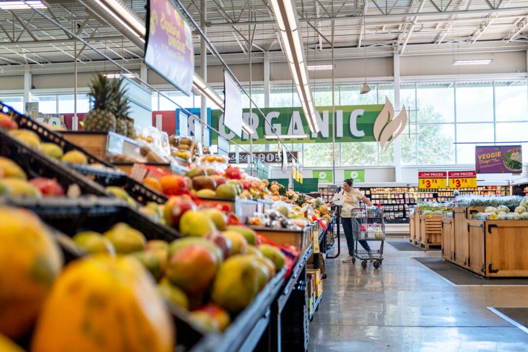 A customer shops for produce at an H-E-B grocery store in Austin, Texas, on May 11, 2026. The U.S. Producer Price Index suggests that rising fuel prices may be beginning to weigh on wholesale margins, as ongoing tensions in the Strait of Hormuz continue to strain global energy markets. (Brandon Bell/Getty Images)
