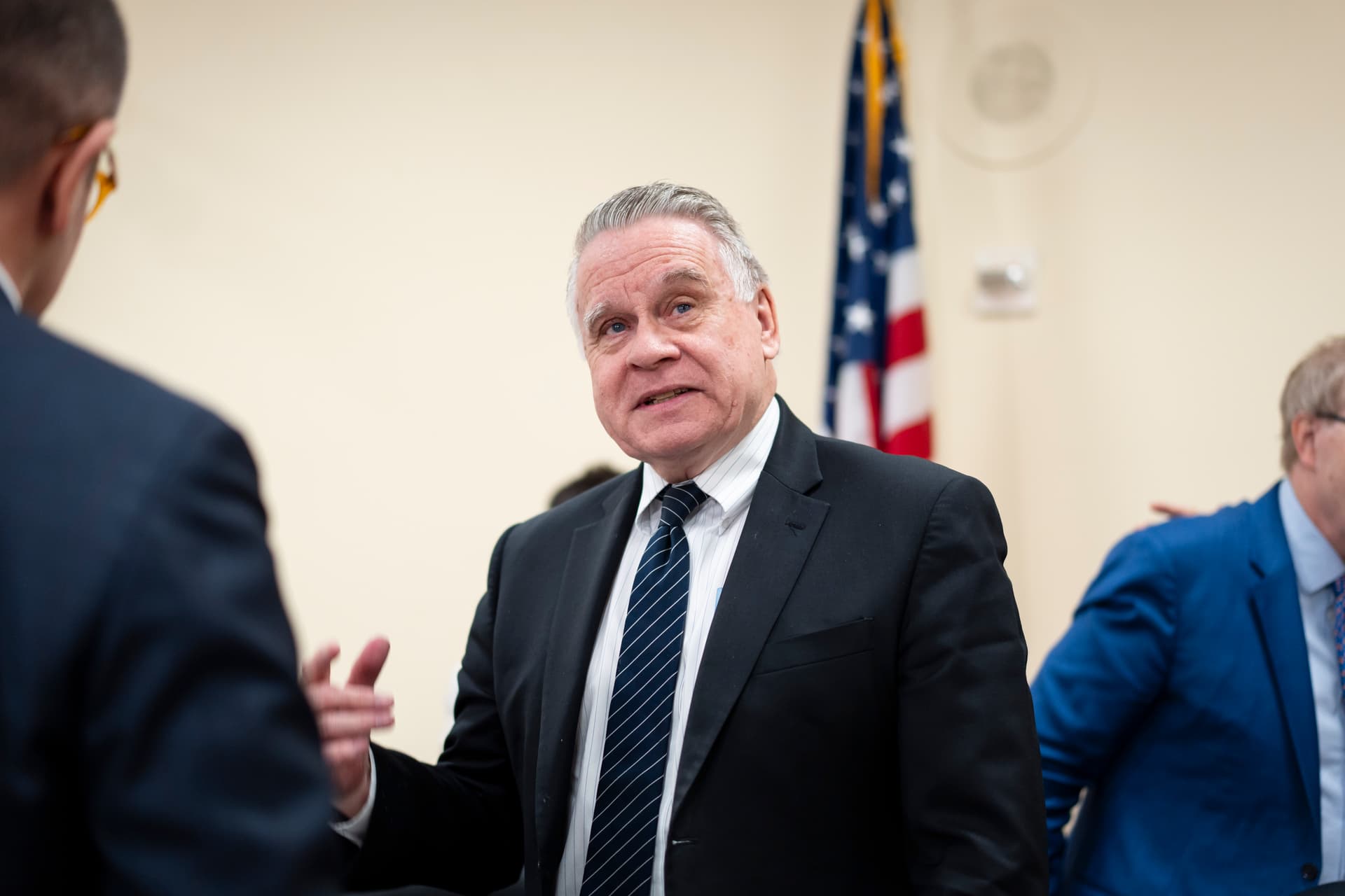 Rep. Chris Smith (R-N.J.), co-chair of the Congressional-Executive Commission on China, during a hearing on Capitol Hill in Washington on May 14, 2026. (Madalina Kilroy/The Epoch Times)