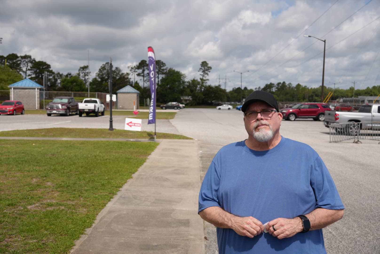 Eddie Matthews said he had a deep mistrust of the current Georgia governor's administration and voted for a Democratic candidate in this year's primary. He cast his ballot at a recreational center in Camden County, Georgia, on May 19. (Troy Myers/Epoch Times)