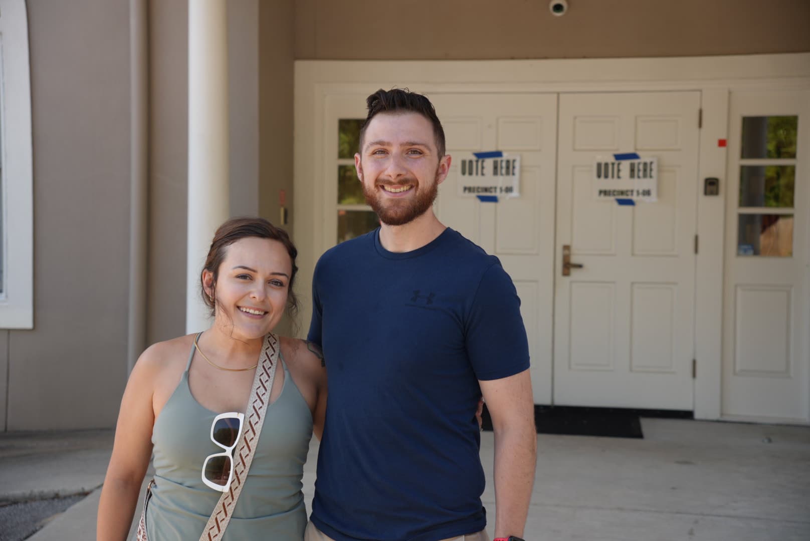 Leah and Hoss Czup shared similar views and interests in regards to Georgia's primary elections. They voted for a lesser-known Democratic contender for Georgia's governorship in Savannah, Georgia, on May 19. (Troy Myers/Epoch Times)