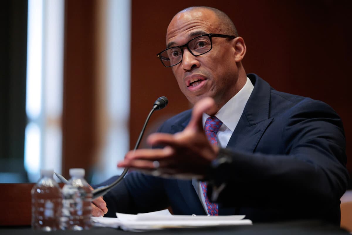 HUD Secretary Scott Turner testifies before the Senate Appropriations Subcommittee on Transportation, Housing and Urban Development about his department's proposed FY2026 budget in the Dirksen Senate Office Building on Capitol Hill in Washington on May 14, 2026. (Chip Somodevilla/Getty Images)
