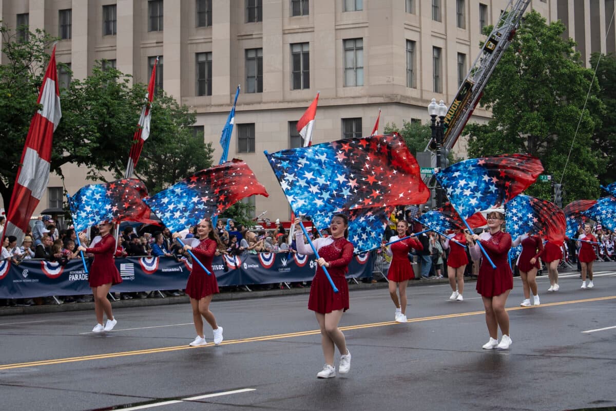 The National Memorial Day parade in Washington on May 25, 2026. (Madalina Kilroy/The Epoch Times)