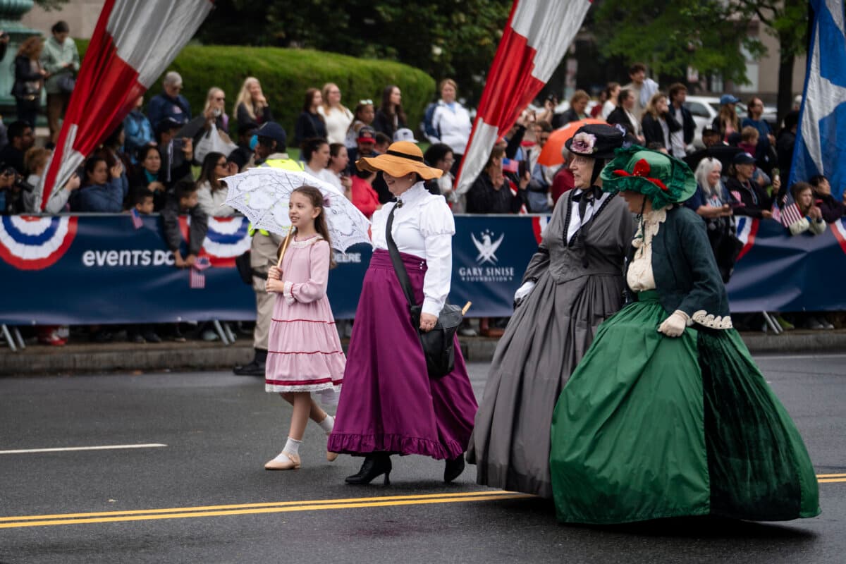 The National Memorial Day parade in Washington on May 25, 2026. (Madalina Kilroy/The Epoch Times)