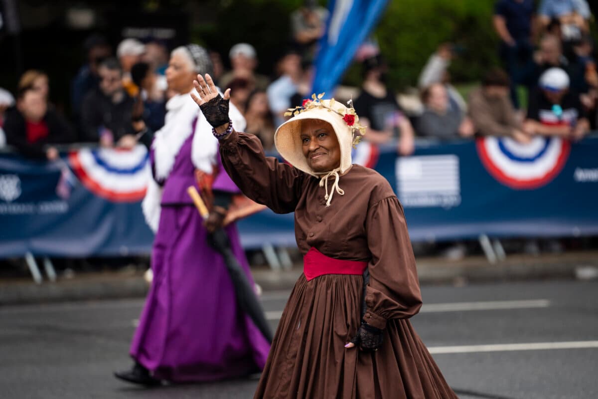 The National Memorial Day parade in Washington on May 25, 2026. (Madalina Kilroy/The Epoch Times)