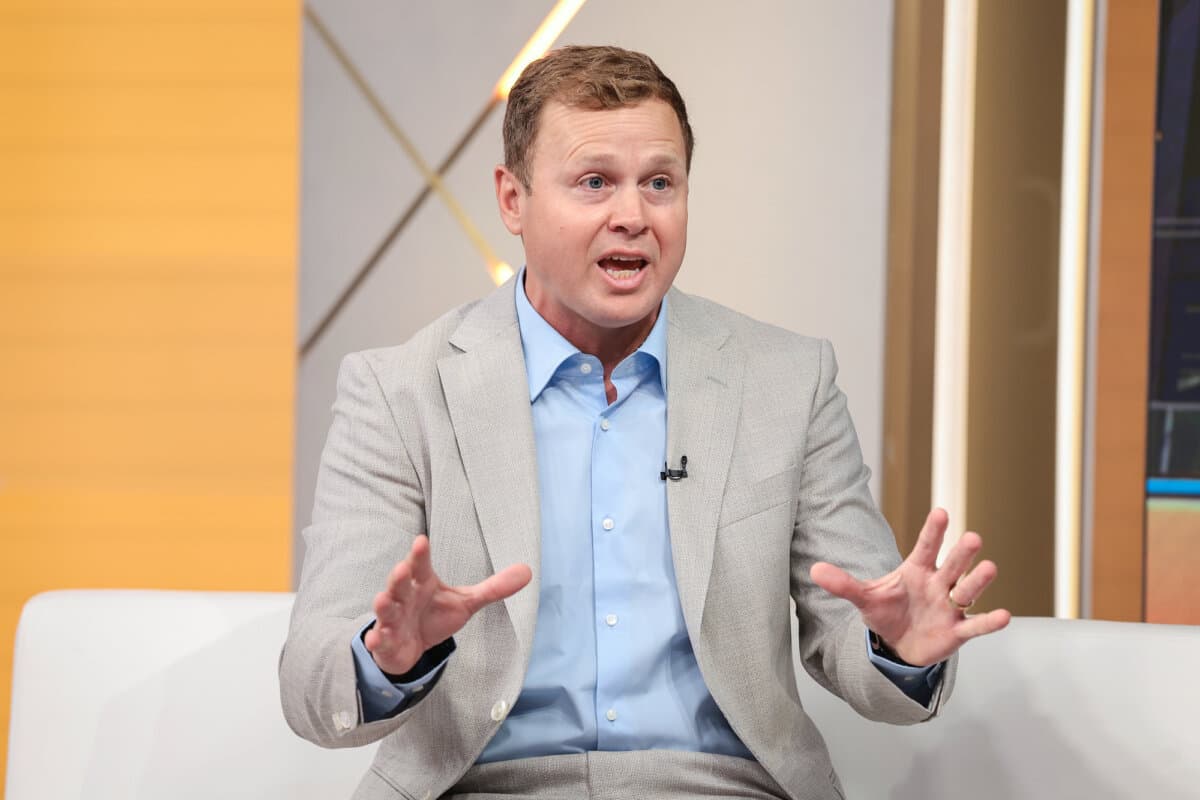 Los Angeles mayoral candidate Spencer Pratt visits 'Fox & Friends' at Fox News Channel Studios in New York City on May 28, 2026. (Dimitrios Kambouris/Getty Images)
