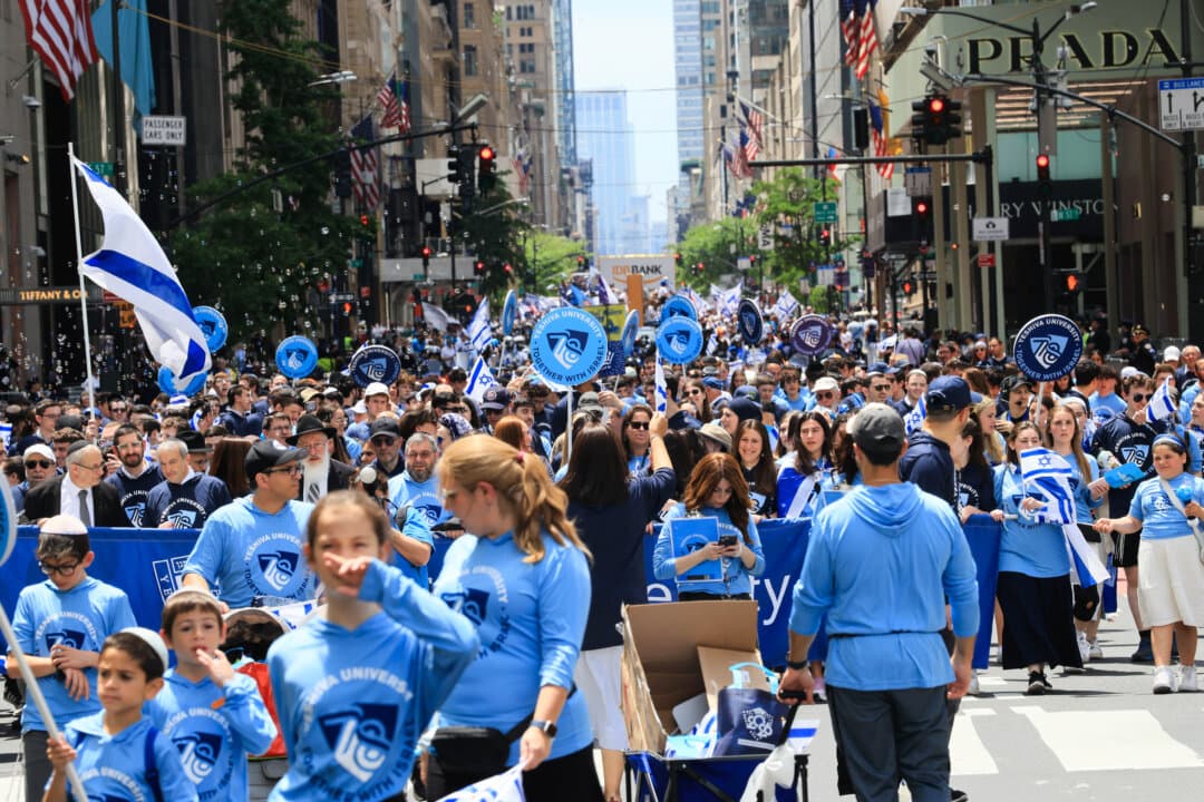 Thousands of Jewish and Israeli Americans participate in the annual Israeli Day Parade, the world’s largest Israeli parade, in New York City on May 31, 2026. This year’s event took place under heightened security, with hundreds of police, K-9 units, and undercover officers patrolling the route up 5th Avenue. New York City Mayor Zohran Mamdani did not attend the parade, the first mayor in recent history not to do so. (Spencer Platt/Getty Images)