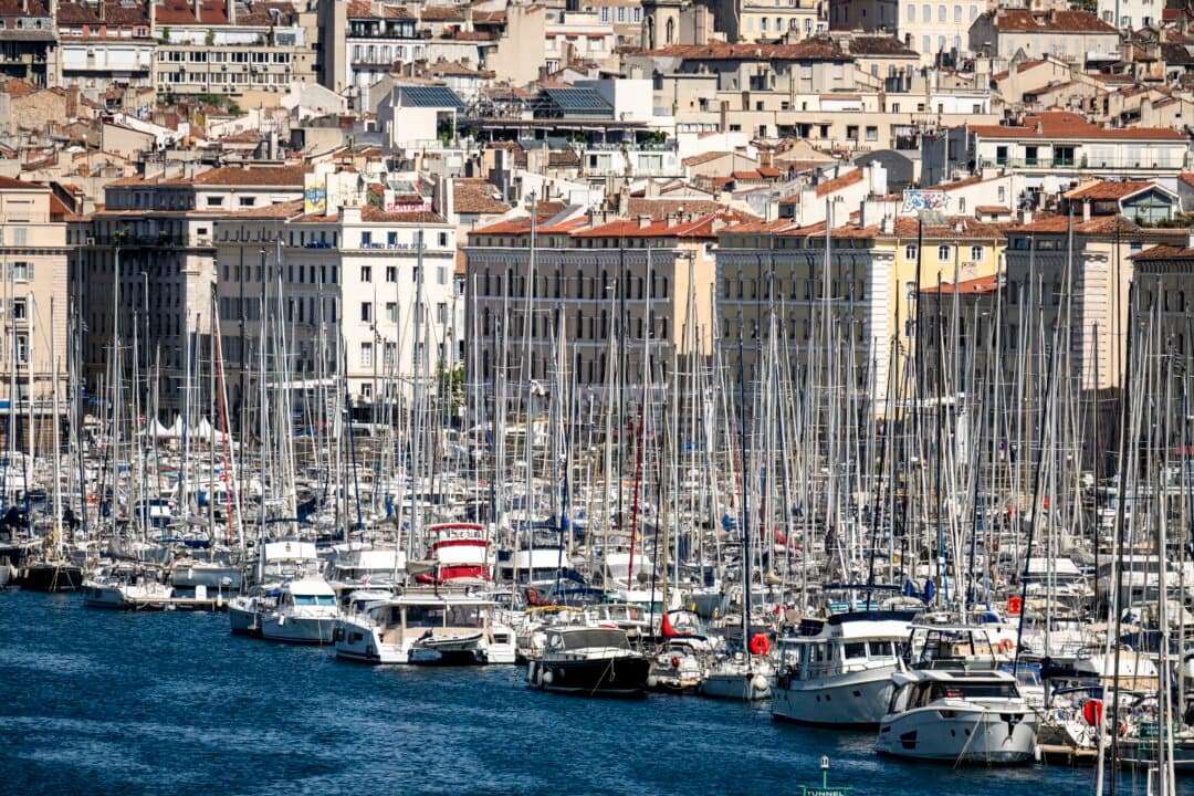 Boats moored at the Old Harbour of Marseille, France, on June 1, 2026. (Miguel Medina/AFP via Getty Images)