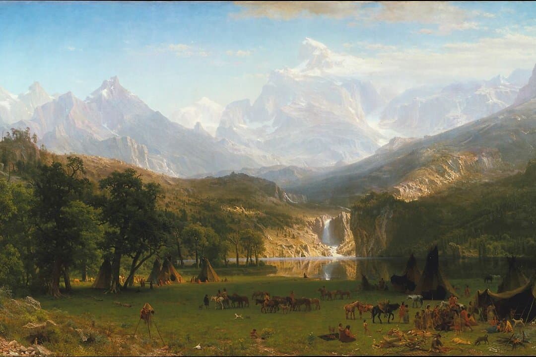 “The Rocky Mountains, Lander's Peak,” 1863, by Albert Bierstadt. Oil on canvas; 73 1/2 inches by 120 3/4 inches. Rogers Fund, 1907; Metropolitan Museum of Art, New York City. (Public Domain)