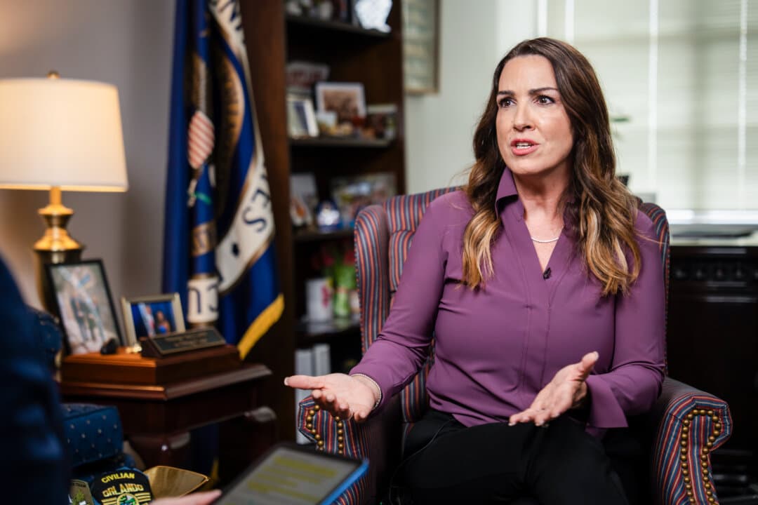 Sara Carter, director of the Office of National Drug Control Policy, during an interview with EpochTV’s “American Thought Leaders” at her office in Washington on June 8, 2026. Carter noted the Chinese Communist Party’s involvement in the precursor chemicals to make fentanyl distributed by the cartels. (Madalina Kilroy/The Epoch Times)