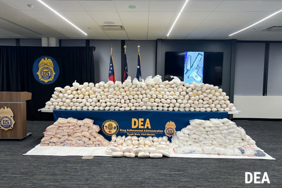 Drug Enforcement Administration agents seized nearly 170,000 pounds of illegal drugs during a week-long operation targeting the Jalisco New Generation cartel, announced by the agency on Sept. 29, 2025. (Drug Enforcement Agency)