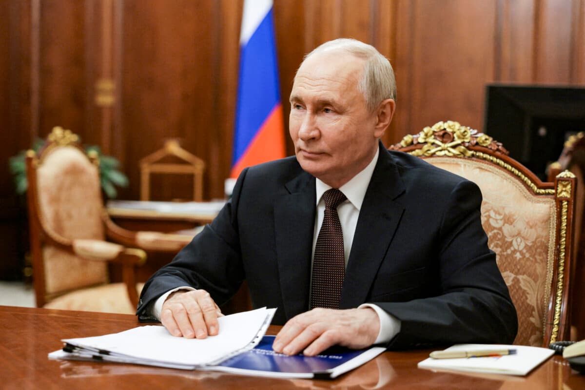 Russian President Vladimir Putin attends a meeting with the country's human rights commissioner at the Kremlin in Moscow, on June 29, 2026. (Gavriil Grigorov / POOL / AFP via Getty Images)