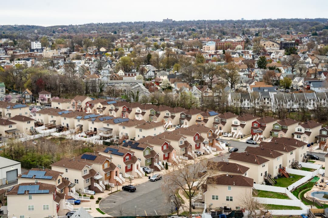 Homes in Staten Island, N.Y., on April 10, 2025. The modern, long-term mortgage introduced during the 1930s, to combat a foreclosure crisis during the Great Depression, enabled widespread middle-class homeownership. (Samira Bouaou/The Epoch Times)