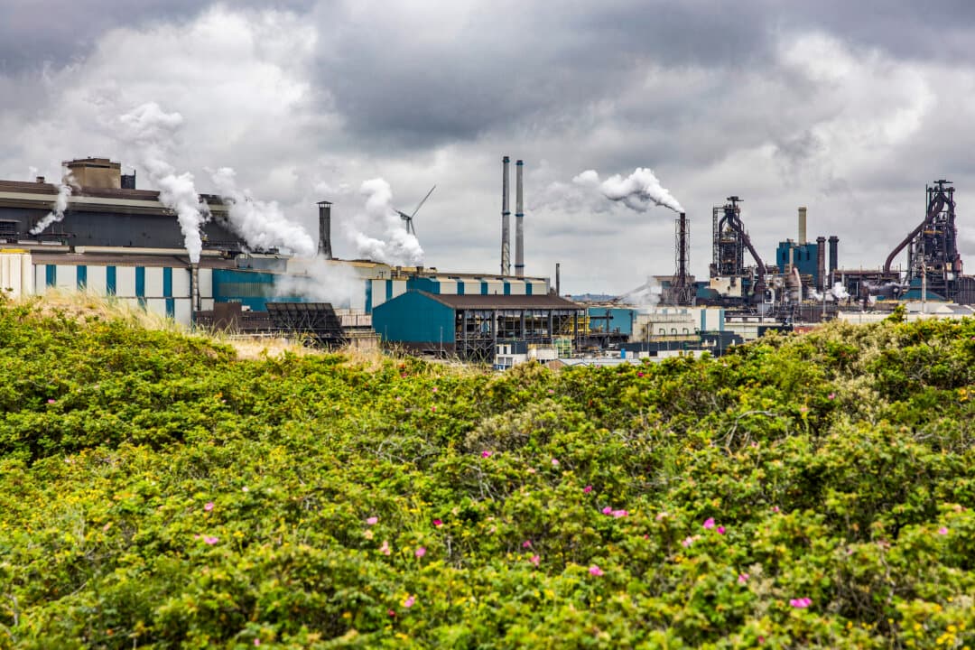 Dutch branch of steelmaker Tata Steel's factory in Wijk aan Zee, Netherlands, on July 8, 2026 against which the Dutch prosecutor's office said it was launching legal action on suspicion of illegal and intentional discharge of harmful substances into the environment. (Dingena Mol/ANP/AFP via Getty Images)