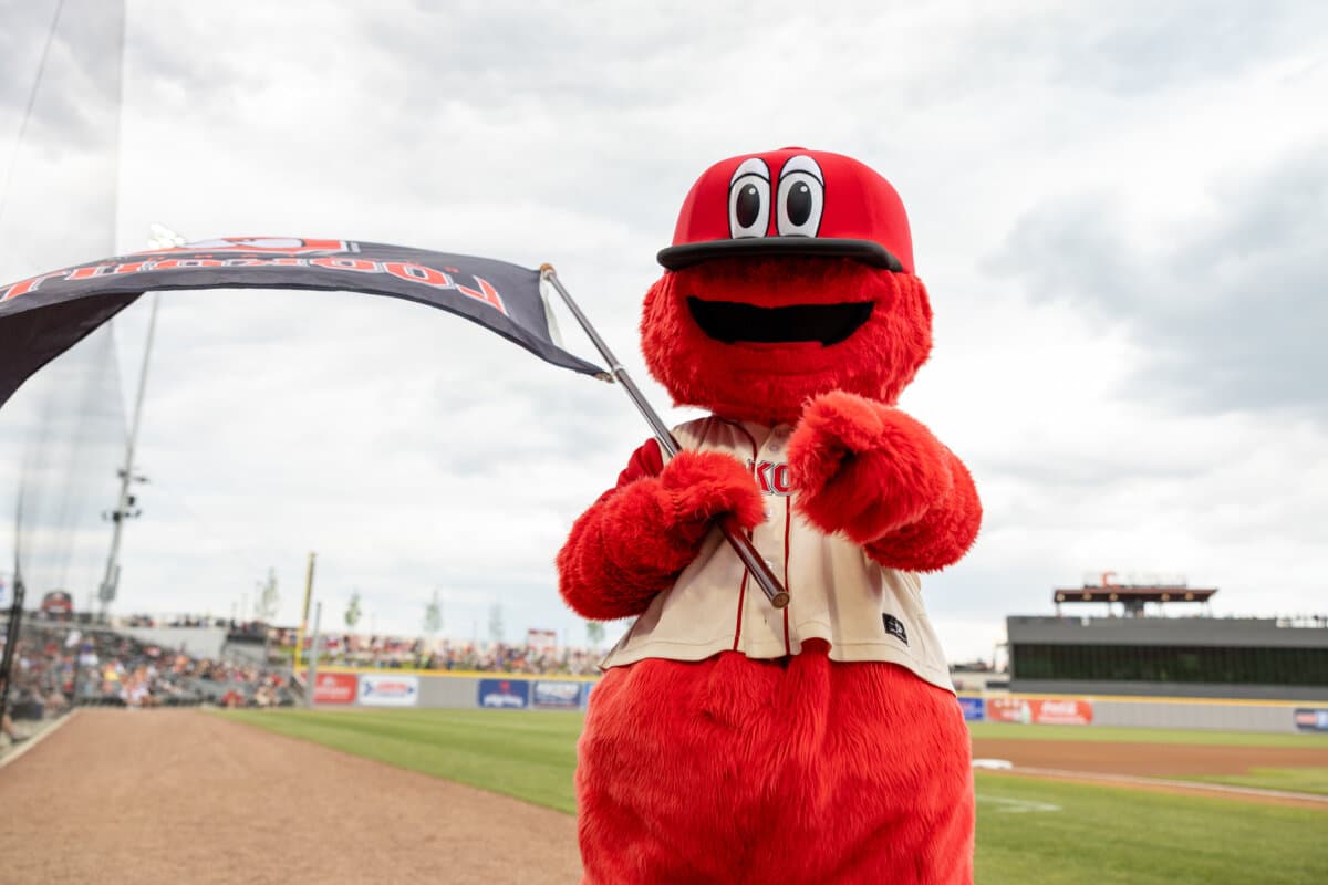The Chattanooga Lookouts mascot welcomes baseball fans to Erlanger Park. (Zayne Spangler/Chattanooga Lookouts/TNS)
