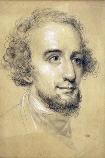 A self portrait, circa 1845, by Titian Ramsay Peale possibly aided by Rembrandt Peale. National Portrait Gallery. (Public Domain)