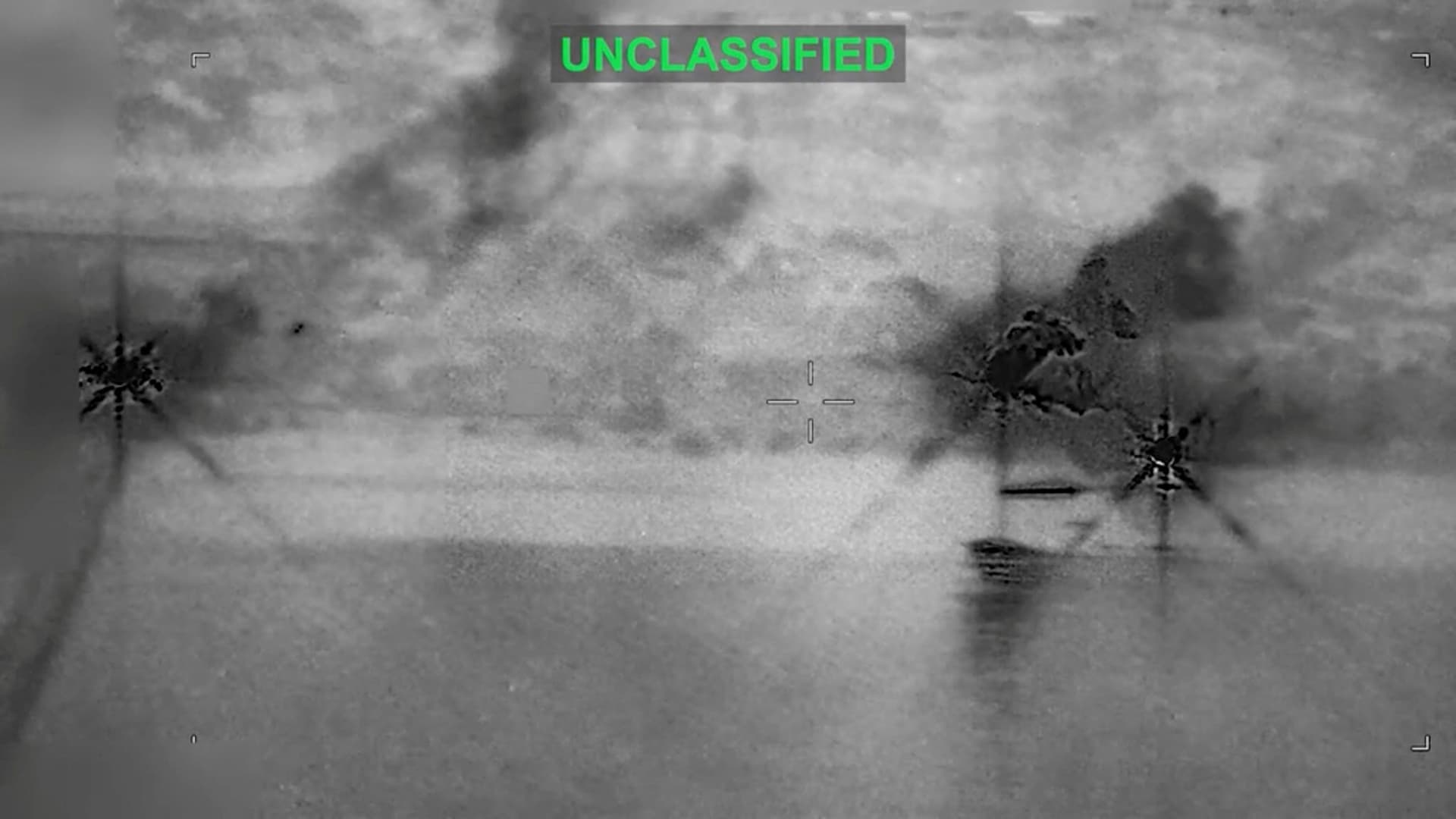 Smoke rises at an unknown location following a new wave of strikes against Iran, in this still from video footage released on July 7, 2026. (U.S. Central Command/Handout via Reuters)