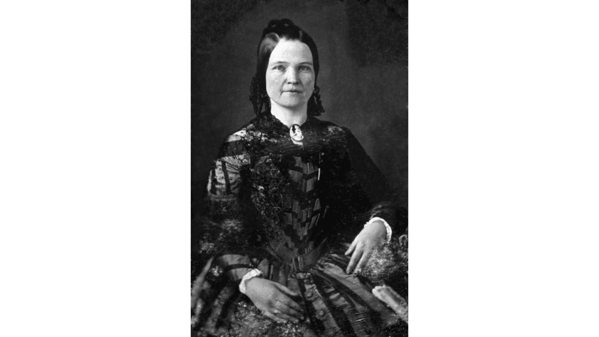 Photograph of Mary Todd Lincoln, circa 1846-47, by Nicolas H. Shepherd. (Public Domain)