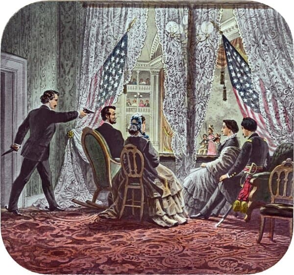 On Good Friday, April 14, 1865, Mary Todd Lincoln was holding her husband's hand at Ford’s Theatre when John Wilkes Booth fired the fatal shot. (Public Domain)