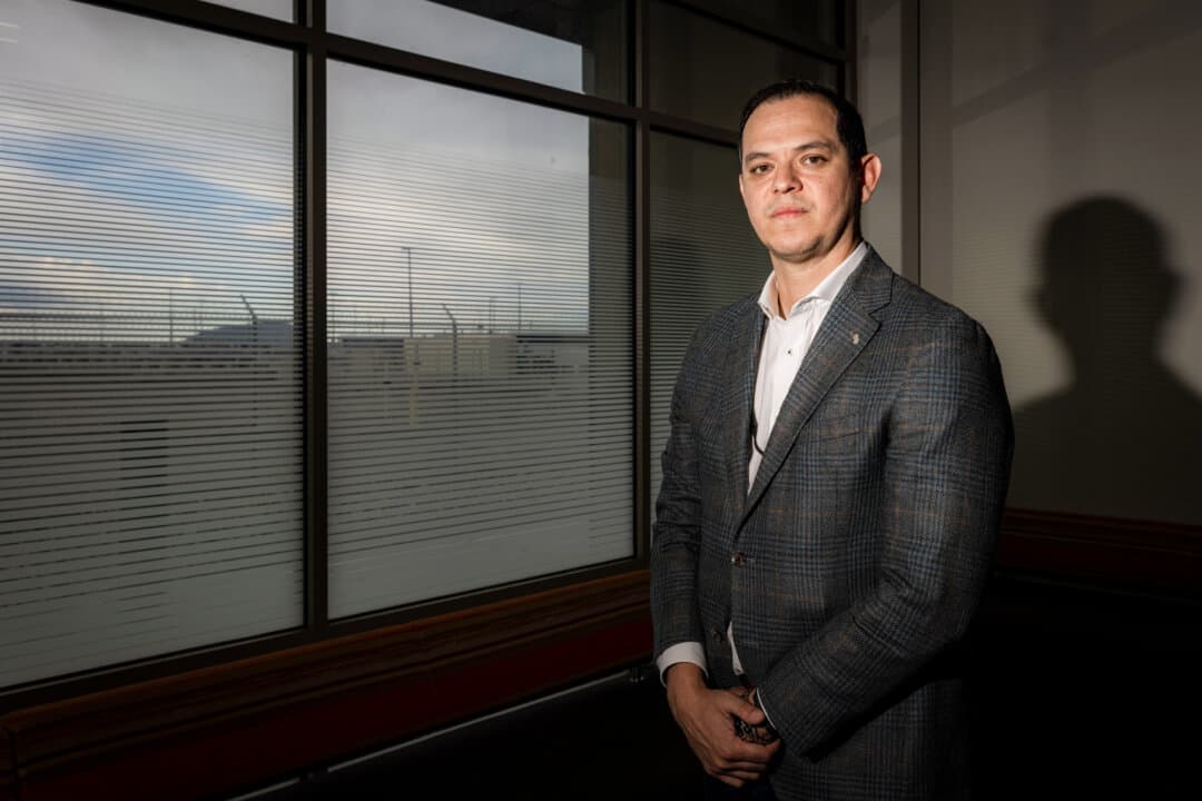 Bobby Gallagher, CEO of Deployable Energy, poses for a portrait at Idaho National Laboratory, west of Idaho Falls, Idaho, on June 25, 2026. Several companies racing to produce small modular reactors and micro-reactors gathered to meet with Secretary of Energy Chris Wright. (Natalie Behring/Getty Images)