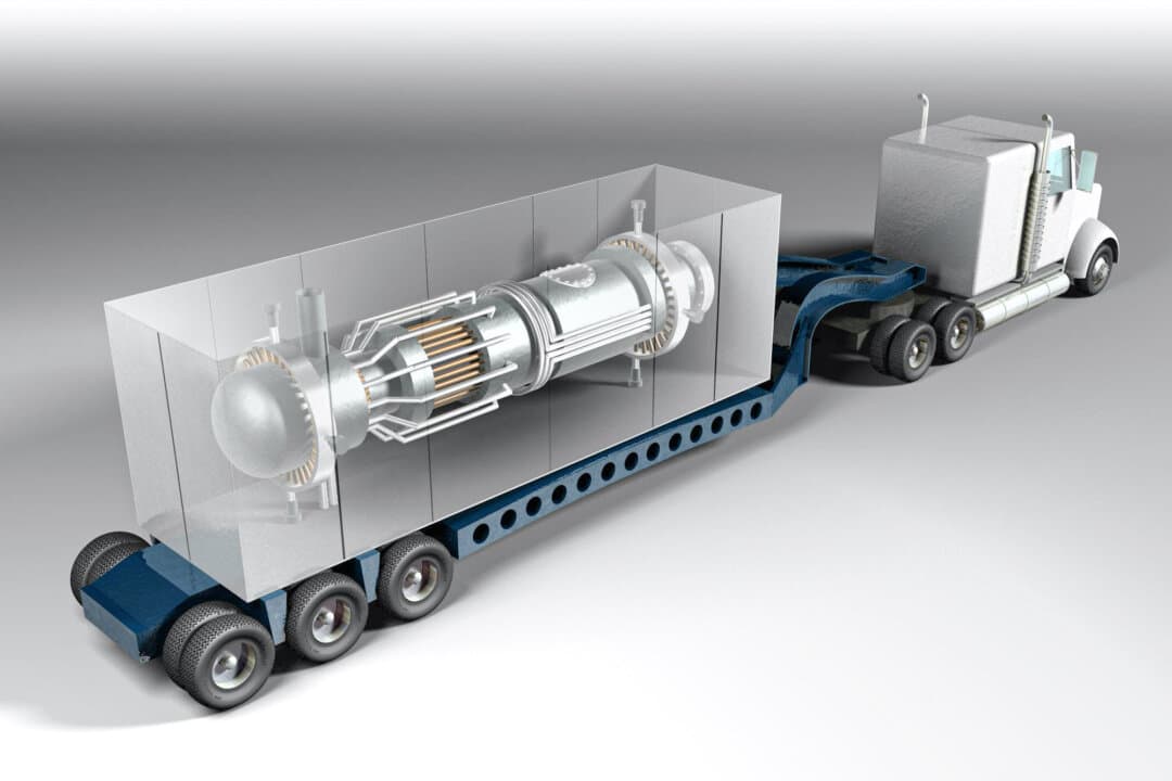 Most microreactor designs could be built in factories and shipped in cargo containers to locations around the world. (Idaho National Laboratory)