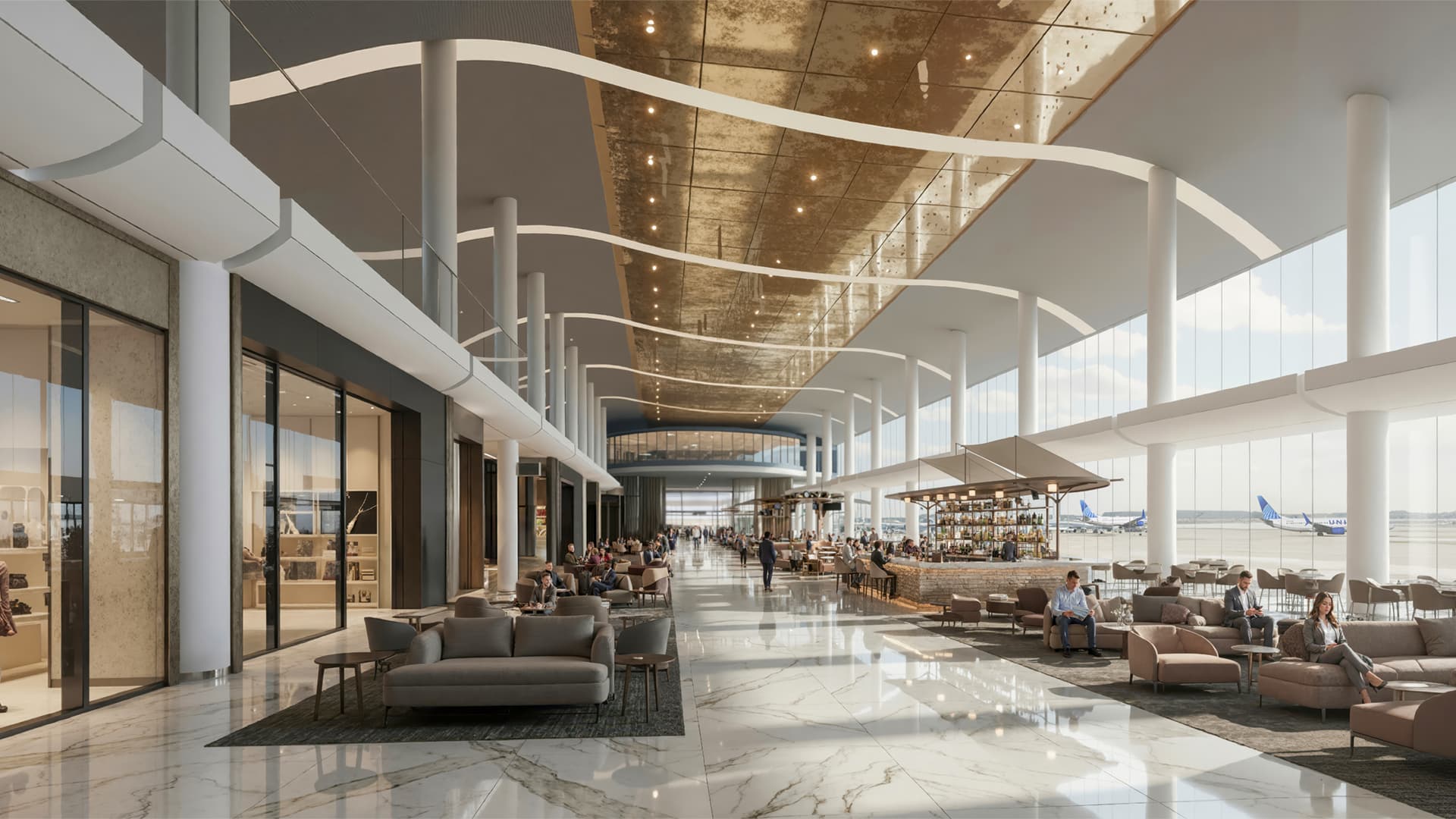 New concourses will offer more gates and concessions. (Courtesy U.S. Department of Transportation)