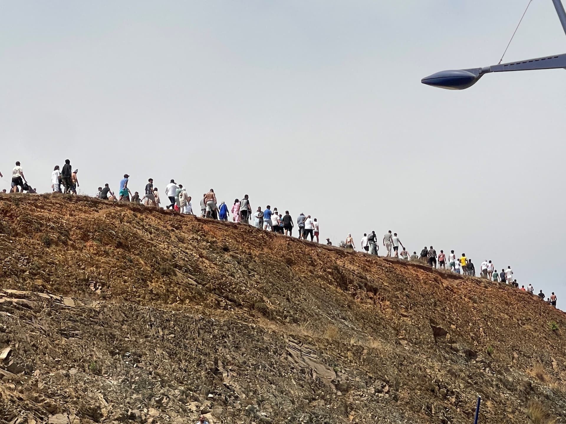 Migrants cross on foot into the North African enclave of Ceuta from Morocco by attempting to swim, according to Spain's Guardia Civil, near the border with Ceuta, in Fnideq, Morocco, on July 30, 2026. (Reuters)
