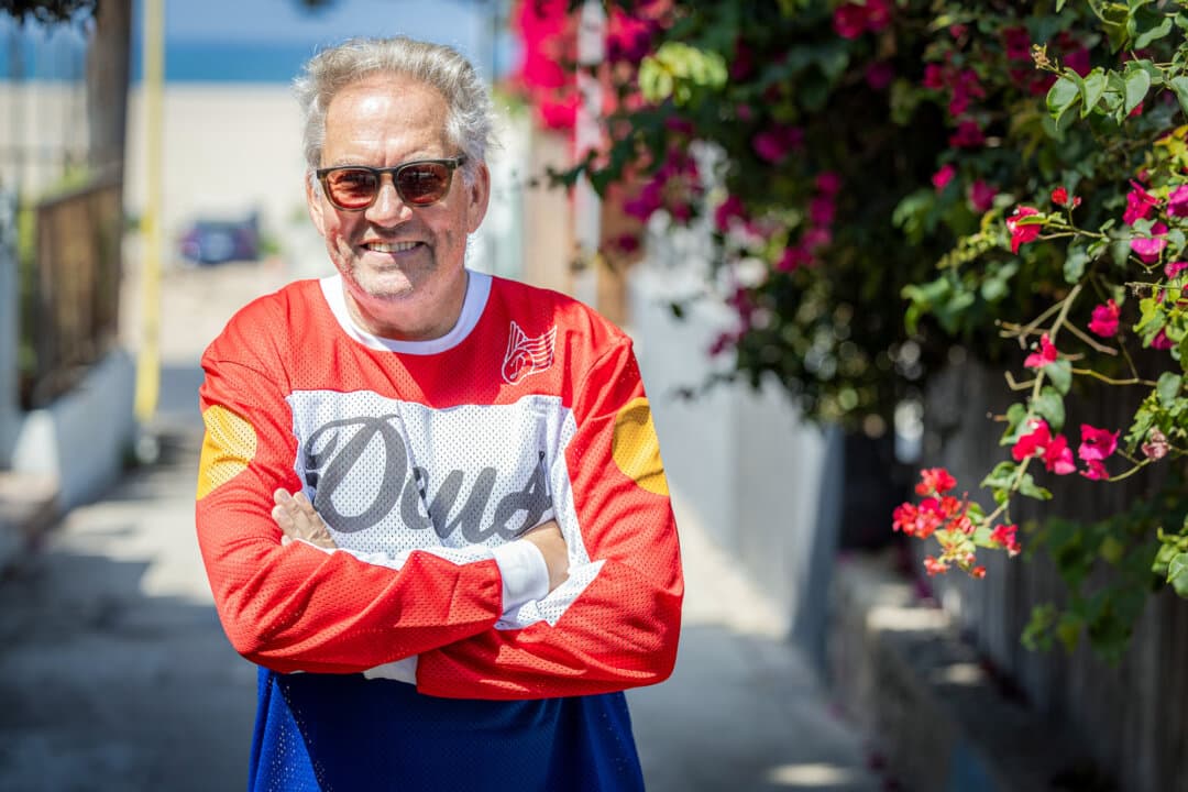 Steven Barber at his home in Venice Beach, Calif., on July 27, 2026. Barber, Lundeen’s longtime friend and business partner, was the person behind the effort to deliver the Thomas Jefferson statue to President Donald Trump. (John Fredricks/The Epoch Times)