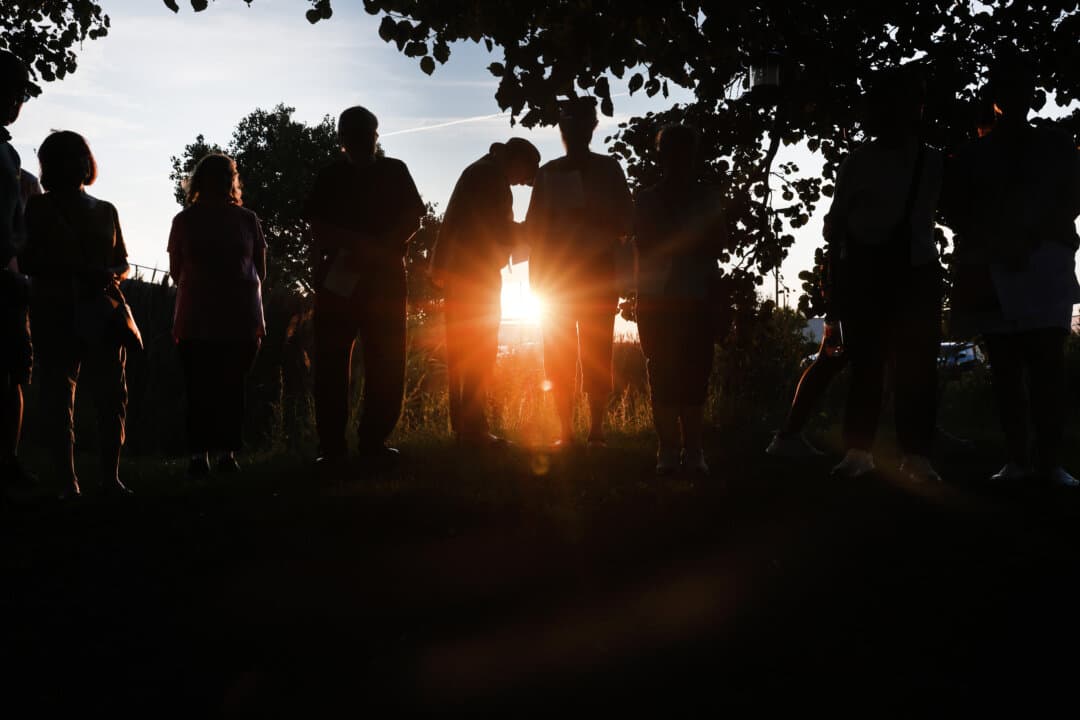 Protesters gather outside the Delaney Hall Detention Facility, where illegal immigrants are being held in Newark, N.J., on Aug. 4, 2026. The demand for a shutdown continues after El Salvadoran immigrant Edwin Lopez-Cornejo died on Aug. 1 while in custody. (Spencer Platt/Getty Images)