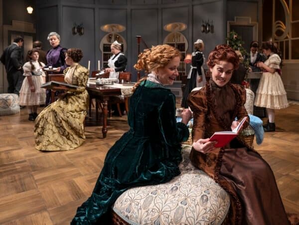 Kate Fry as Gretl and Emma Rosenthal as Eva in Tom Stoppard’s "Leopoldstadt" at Writers Theatre, capturing the poignant generational ties of the Merz family. (Michael Brosilow)
