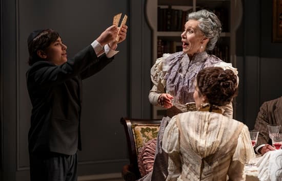 Sebastian Rus (Pauli) and Barbara Robertson (Emilia) bring intensity to Tom Stoppard's haunting chronicle of family and survival. (Michael Brosilow)