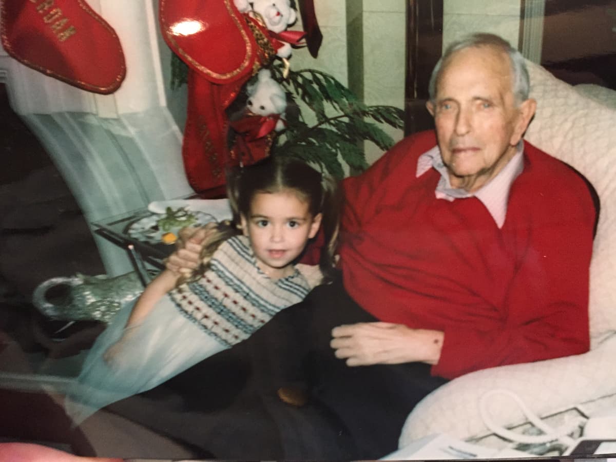 Julia Davis and her grandfather, Marvin Davis. (Courtesy of Julia James Davis)