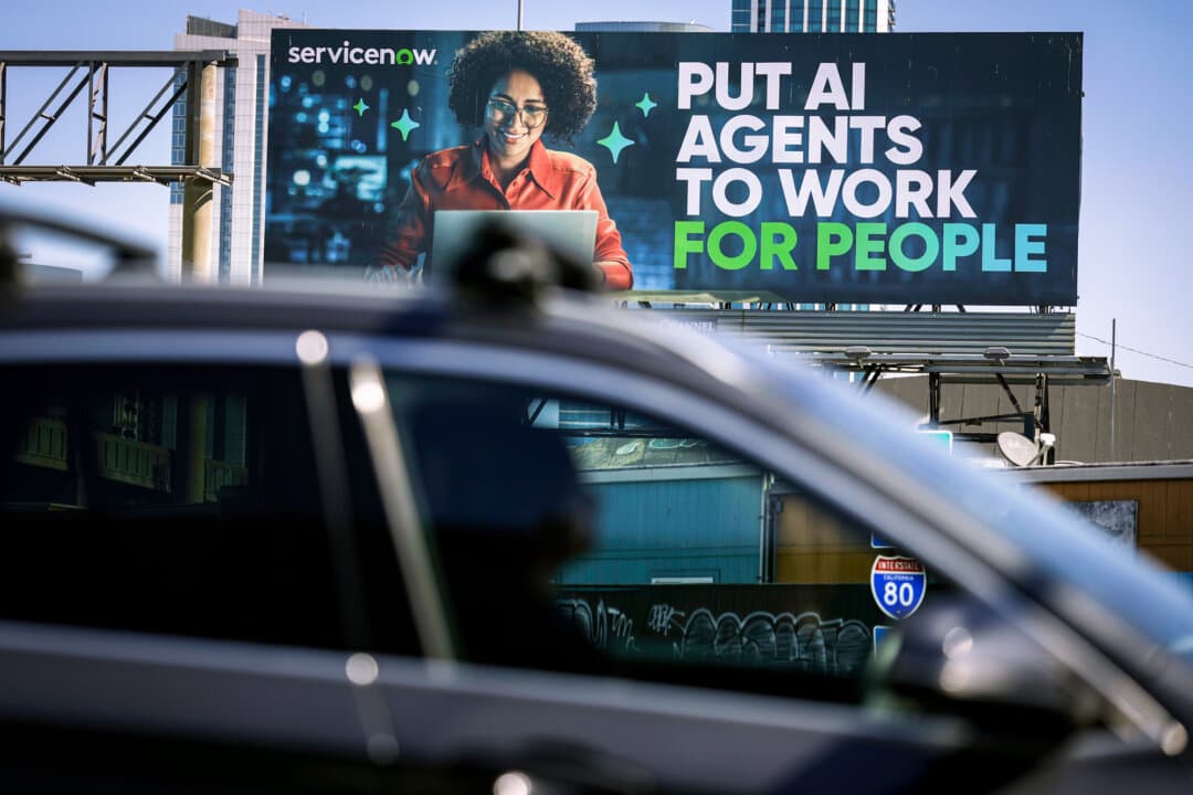 A billboard advertising an artificial intelligence company is posted in San Francisco on Sept. 16, 2025. It can be risky to act based on predictions about humanity's future, such as dire predictions about artificial intelligence, says Oxford professor Carissa Véliz. (Justin Sullivan/Getty Images)